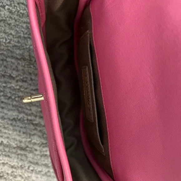 CHANEL Pink Crossbody Bag with Gold-Tone Closure - Picture 6 of 9